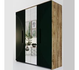 Шкаф «Монтале» 4Д КМК 0966.1, дуб канзас/зеленый матовый | Интернет магазин мебели и декора LifeDekor