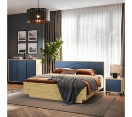 Спальня «Тиана» КМК 0967, дуб наварра/синий матовый | Интернет магазин мебели и декора LifeDekor