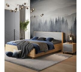 Спальня «Тиана» КМК 0967, дуб наварра/графит | Интернет магазин мебели и декора LifeDekor