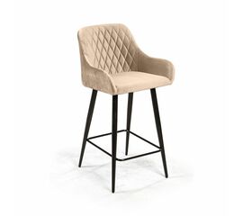 Стул полубарный Robert поворотный 360 градусов, бархат бежевый 5 | Интернет магазин мебели и декора LifeDekor