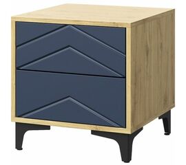 Тумба «Тиана» 2Я КМК 0967.19, дуб наварра/матовый синий | Интернет магазин мебели и декора LifeDekor