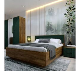Спальня «Монтале» КМК 0966, дуб канзас/зеленый матовый | Интернет магазин мебели и декора LifeDekor