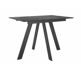 Стол DikLine DKD120, керамика 120(160)х80, мрамор черный матовый, опоры черные (2 уп.) | Интернет магазин мебели и декора LifeDekor