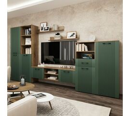 Стенка «Монреаль» КМК 0986, дуб канзас/зеленый матовый | Интернет магазин мебели и декора LifeDekor