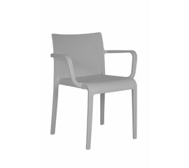 Стул Turn, серый пластик с подлокотниками | Интернет магазин мебели и декора LifeDekor