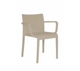 Стул Turn, пластик капучино с подлокотниками | Интернет магазин мебели и декора LifeDekor