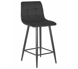 Стул полубарный DOBRIN OLIVIA, черные матовые ножки, черный велюр (108-77), Вариант: черные матовые ножки, черный велюр (108-77) | Интернет магазин мебели и декора LifeDekor