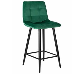 Стул полубарный DOBRIN OLIVIA, черные матовые ножки, зелёный велюр (108-64), Вариант: черные матовые ножки, зелёный велюр (108-64) | Интернет магазин мебели и декора LifeDekor