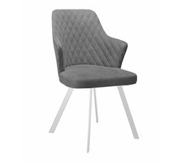 Стул DikLine 345 C56 серый, ножки белые | Интернет магазин мебели и декора LifeDekor