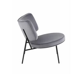 Кресло District Lounge велюр серый | Интернет магазин мебели и декора LifeDekor