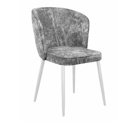 Стул DikLine 347 M13 светло-серый, ножки белые | Интернет магазин мебели и декора LifeDekor