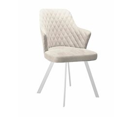 Стул DikLine 345 C103 крем, ножки белые | Интернет магазин мебели и декора LifeDekor