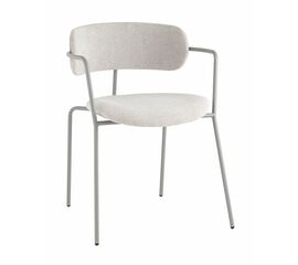 Стул Дженни букле светло-серый каркас серый муар | Интернет магазин мебели и декора LifeDekor