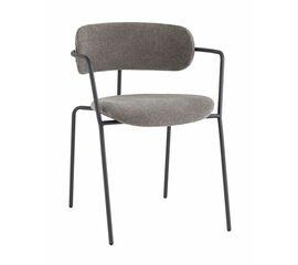 Стул Дженни букле темно-серый каркас антрацитово-серый муар | Интернет магазин мебели и декора LifeDekor