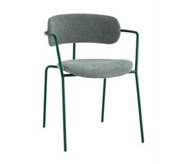 Стул Дженни букле зеленый каркас зеленый полуглянцевый муар | Интернет магазин мебели и декора LifeDekor