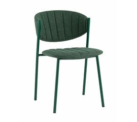 Стул Харпер ткань рогожка зеленый каркас зеленый полуглянцевый муар | Интернет магазин мебели и декора LifeDekor