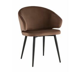 Стул с подлокотниками Codo велюр коричневый | Интернет магазин мебели и декора LifeDekor
