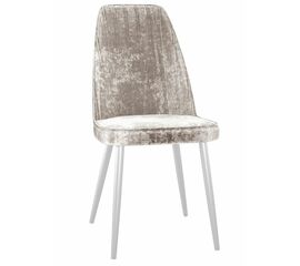 Стул DikLine 326 M02 бежевый, ножки белые | Интернет магазин мебели и декора LifeDekor