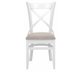 Стул "Хью" (Белая эмаль/бежевый М02) | Интернет магазин мебели и декора LifeDekor