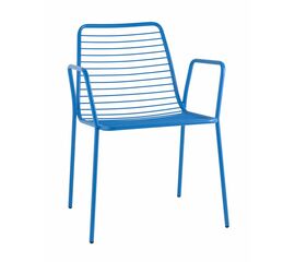Стул с подлокотниками Дели металл голубой | Интернет магазин мебели и декора LifeDekor