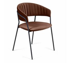 Стул Kelly с подлокотниками, бархат коричневый 12 | Интернет магазин мебели и декора LifeDekor