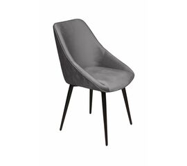 Стул Neo ромб, поворотный на 90 градусов, функция возврата, антишум, бархат серый 27/опора конус | Интернет магазин мебели и декора LifeDekor