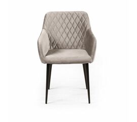 Стул Robert поворотный 90 градусов, функция возврата, антишум, бархат пепельно-бежевый 25 | Интернет магазин мебели и декора LifeDekor