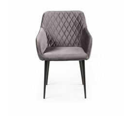 Стул Robert поворотный 90 градусов, функция возврата, антишум, бархат светло-серый 26 | Интернет магазин мебели и декора LifeDekor