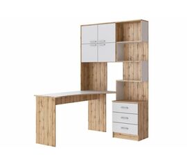 Компьютерный стол Ганор левый дуб вотан / белый | Интернет магазин мебели и декора LifeDekor