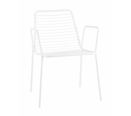 Стул с подлокотниками Дели металл белый | Интернет магазин мебели и декора LifeDekor