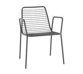 Стул с подлокотниками Дели металл черный | Интернет магазин мебели и декора LifeDekor