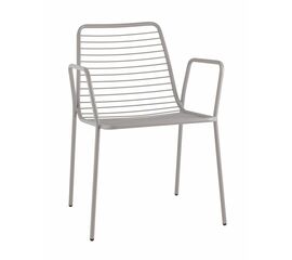 Стул с подлокотниками Дели металл серый | Интернет магазин мебели и декора LifeDekor