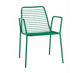 Стул с подлокотниками Дели металл зеленый | Интернет магазин мебели и декора LifeDekor