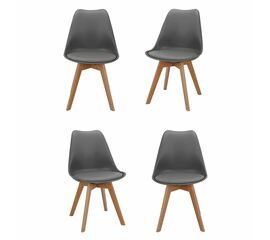 Комплект из 4-х стульев Eames Bon серый | Интернет магазин мебели и декора LifeDekor