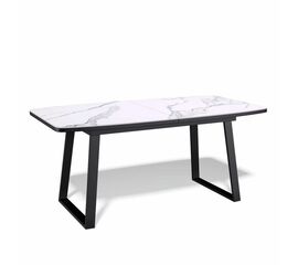 Стол керамический Vavilon 140-180*80*76 белый мрамор/черный | Интернет магазин мебели и декора LifeDekor