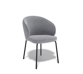 Дизайнерский стул Lucky букле серый | Интернет магазин мебели и декора LifeDekor