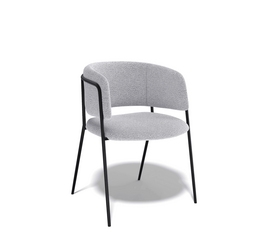 Дизайнерский стул Dragon букле светло-серый | Интернет магазин мебели и декора LifeDekor