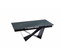 Стол керамический Persey 180-240*90*76 черный / опора черный металл | Интернет магазин мебели и декора LifeDekor