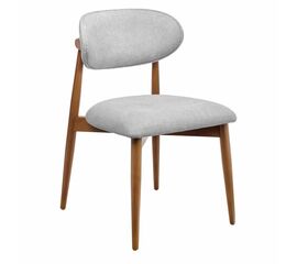 Стул Lucas 3 серый букле с ножками цвета орех | Интернет магазин мебели и декора LifeDekor