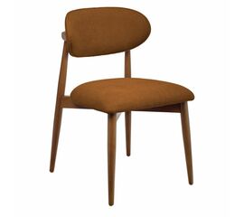 Стул Lucas 3 терракотовый букле с ножками цвета орех | Интернет магазин мебели и декора LifeDekor