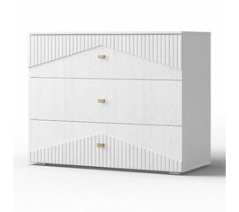 Комод «Оливия» 3Я КМК 0971.19, белый/ясень белый текстурный | Интернет магазин мебели и декора LifeDekor