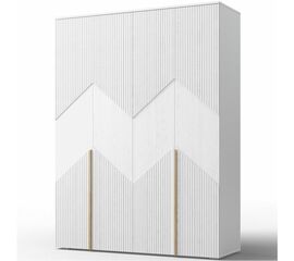 Шкаф «Оливия» 4Д КМК 0971.1, белый/ясень белый текстурный | Интернет магазин мебели и декора LifeDekor