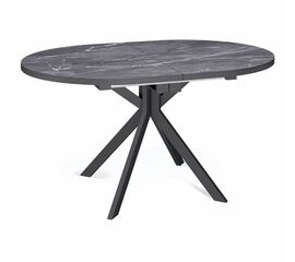 Стол овальный керамический Avilon 130-175*90*76 черный мрамор/черный | Интернет магазин мебели и декора LifeDekor
