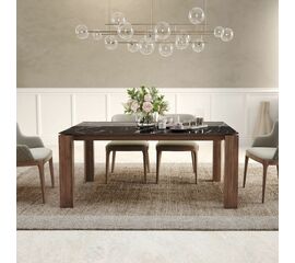 Стол обеденный Aron 180, керамика глянцевая черная | Интернет магазин мебели и декора LifeDekor