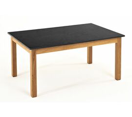 "Канны" журнальный столик из HPL 90х60, H40, основание дуб, цвет столешницы "серый гранит" | Интернет магазин мебели и декора LifeDekor