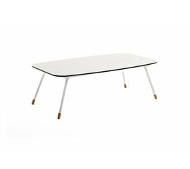 "Верона" журнальный стол из HPL 120х65, H40, каркас светло-серый (RAL 7035) муар, цвет столешницы "серый гранит" | Интернет магазин мебели и декора LifeDekor