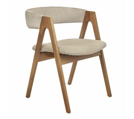 Стул Alan латте букле с ножками цвета орех | Интернет магазин мебели и декора LifeDekor