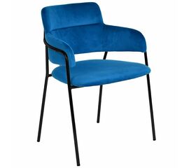 Стул Napoli синий с черными ножками | Интернет магазин мебели и декора LifeDekor
