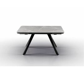Стол Леон NEW, Керамогранит, Черный/Bayona grey | Интернет магазин мебели и декора LifeDekor