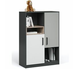 Комод «Квадро» 90, Антрацит/Дуб эндгрейн/Шиншилла/Белый | Интернет магазин мебели и декора LifeDekor